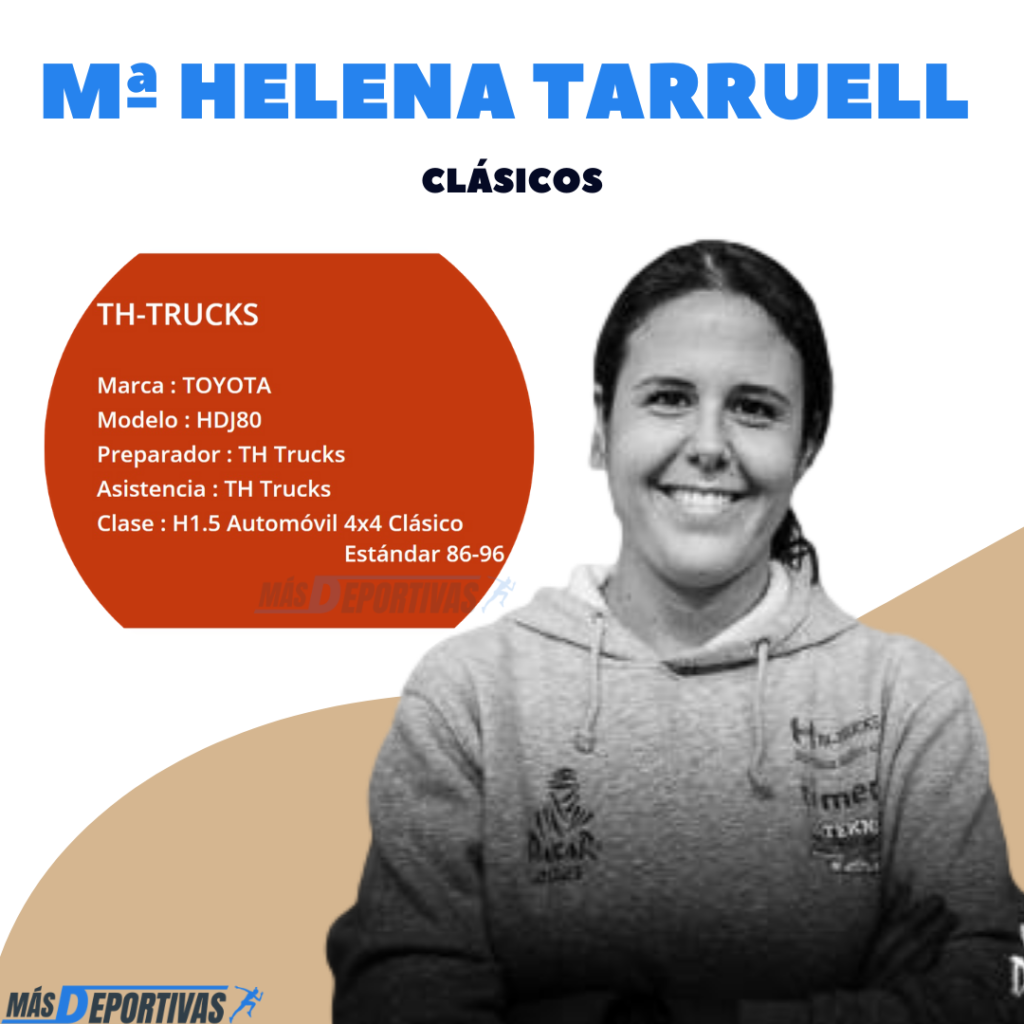Mujeres en el Dakar 2021: Helena Tarruel en el Toyota HDJ 80