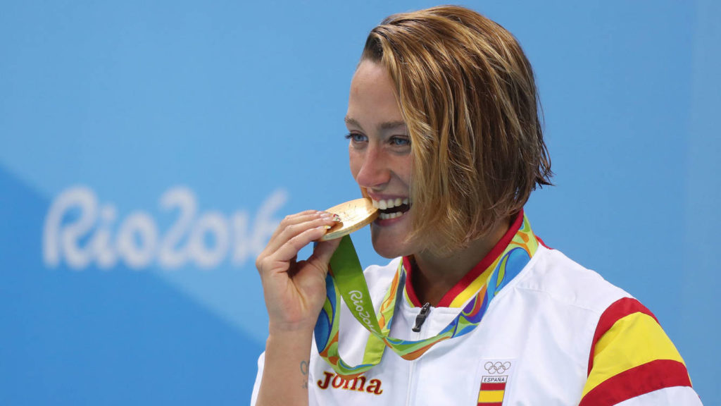 Mireia Belmonte ganadora de la medalla de oro en los JJOO