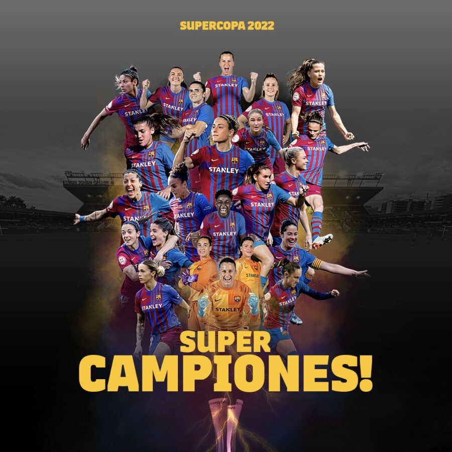 Jugadoras del FC Barcelona victoria contundente