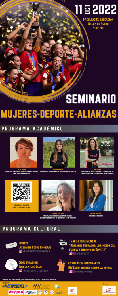 Cartel Seminario Mujeres Deporte y Alianzas